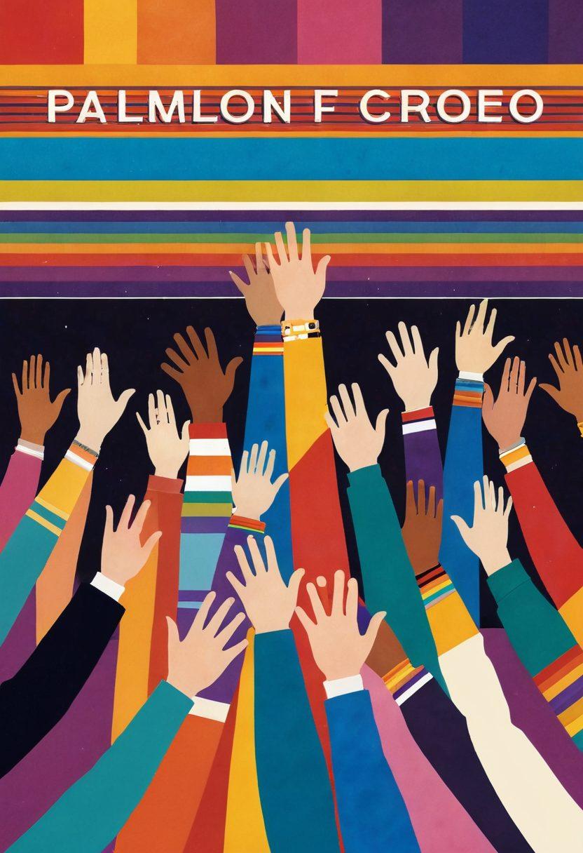 Illustration featuring an eclectic mix of movie posters highlighting iconic LGBTQ+ films, with vibrant rainbow hues blending into the background. The image should capture a sense of celebration and diversity, with silhouettes of diverse individuals holding hands beneath a cinema marquee. Retro-modern art style. vibrant colors. dynamic composition.